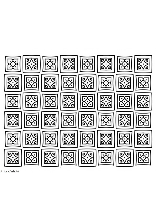 Coloriage Modèles de courtepointe carrée à imprimer dessin