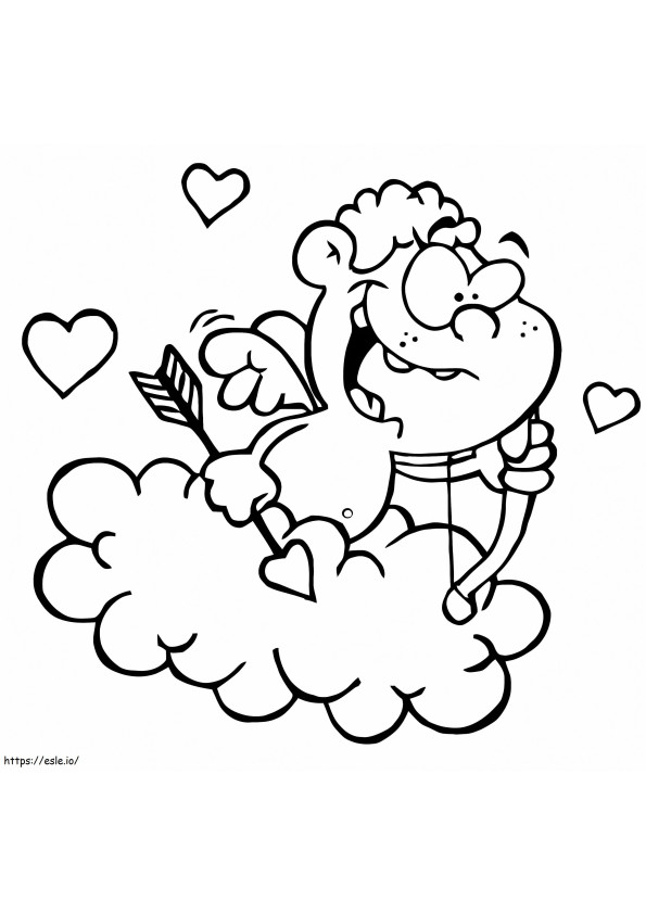 Funny Cupid coloring page
