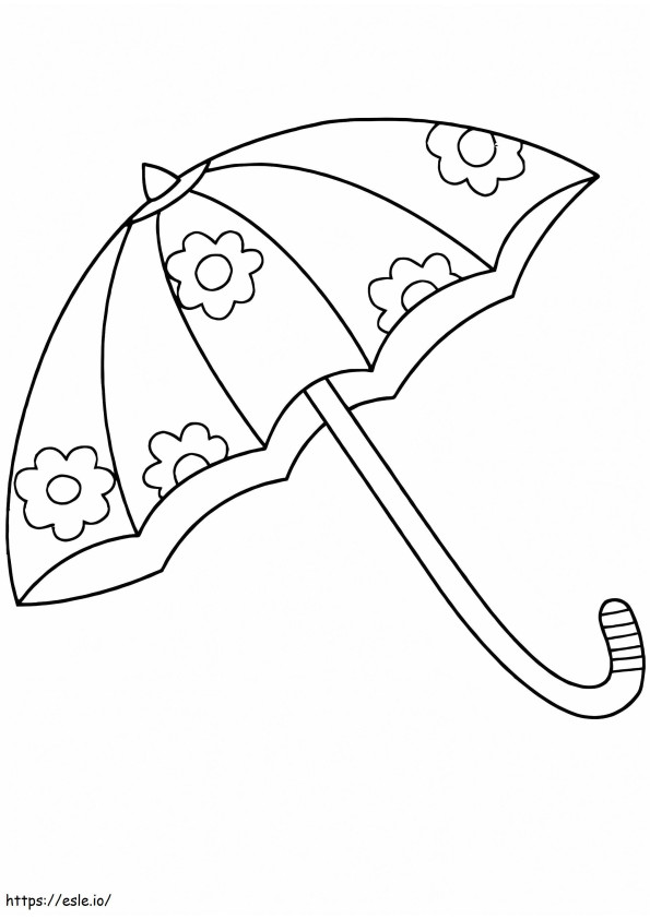 素敵な傘 ぬりえ - 塗り絵