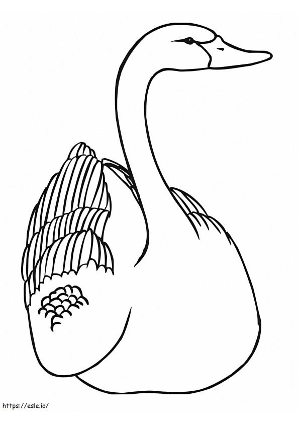 A Swan coloring page