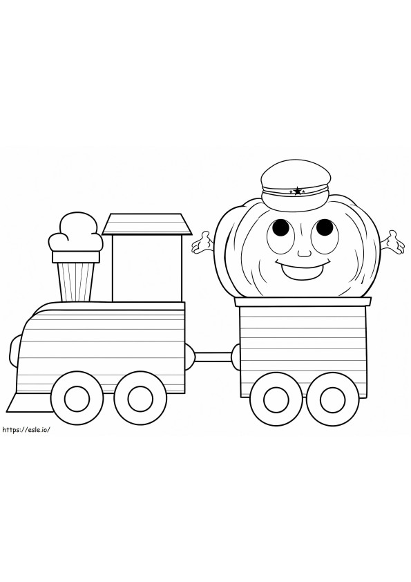 Adorable Train coloring page