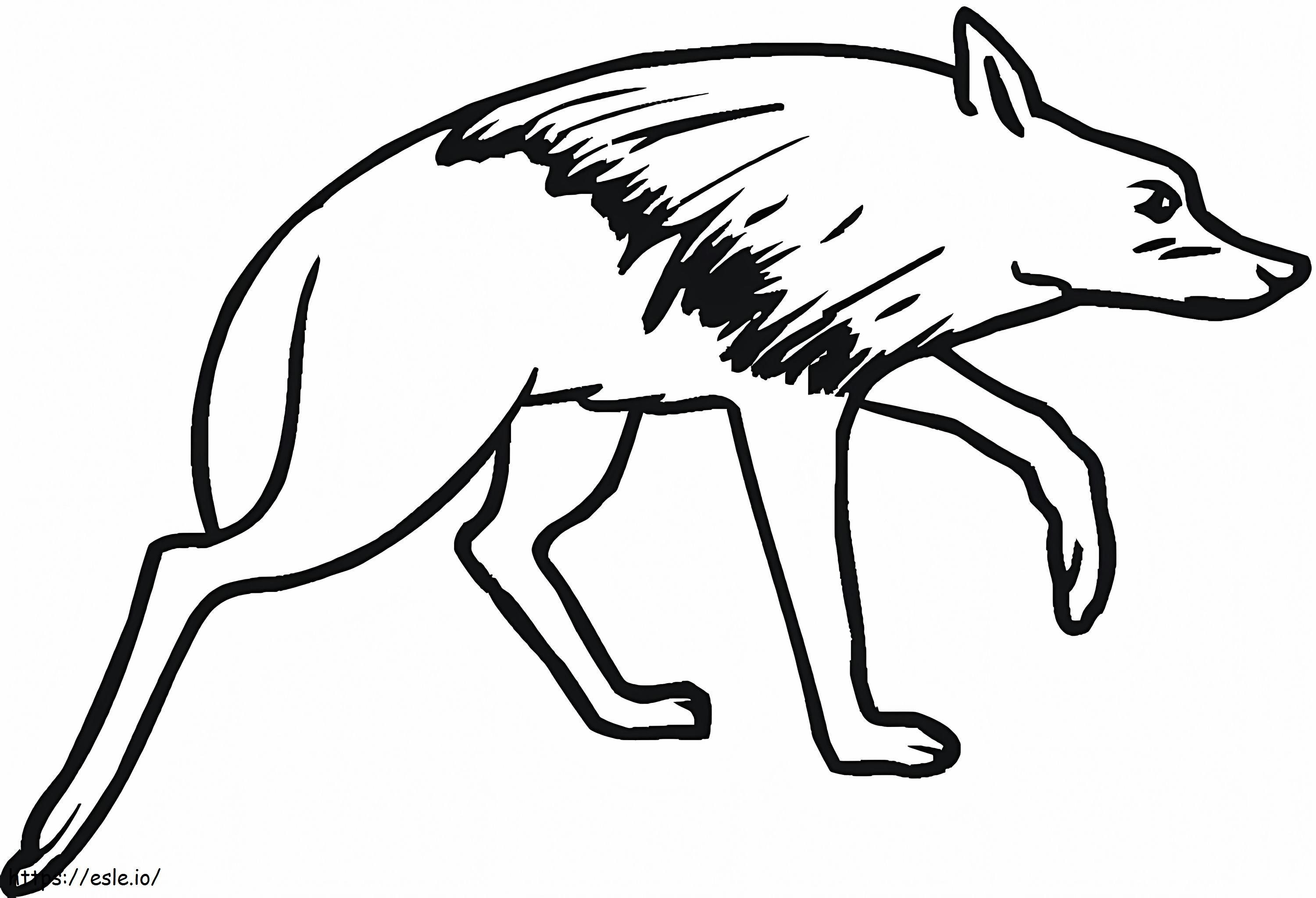 Coloriage Hyène brune à imprimer dessin