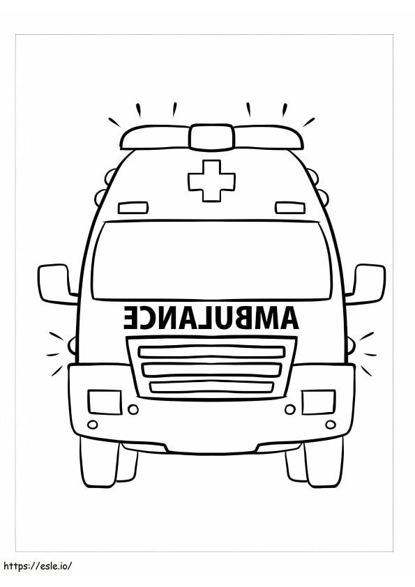 Coloriage Portrait d'ambulance à imprimer dessin