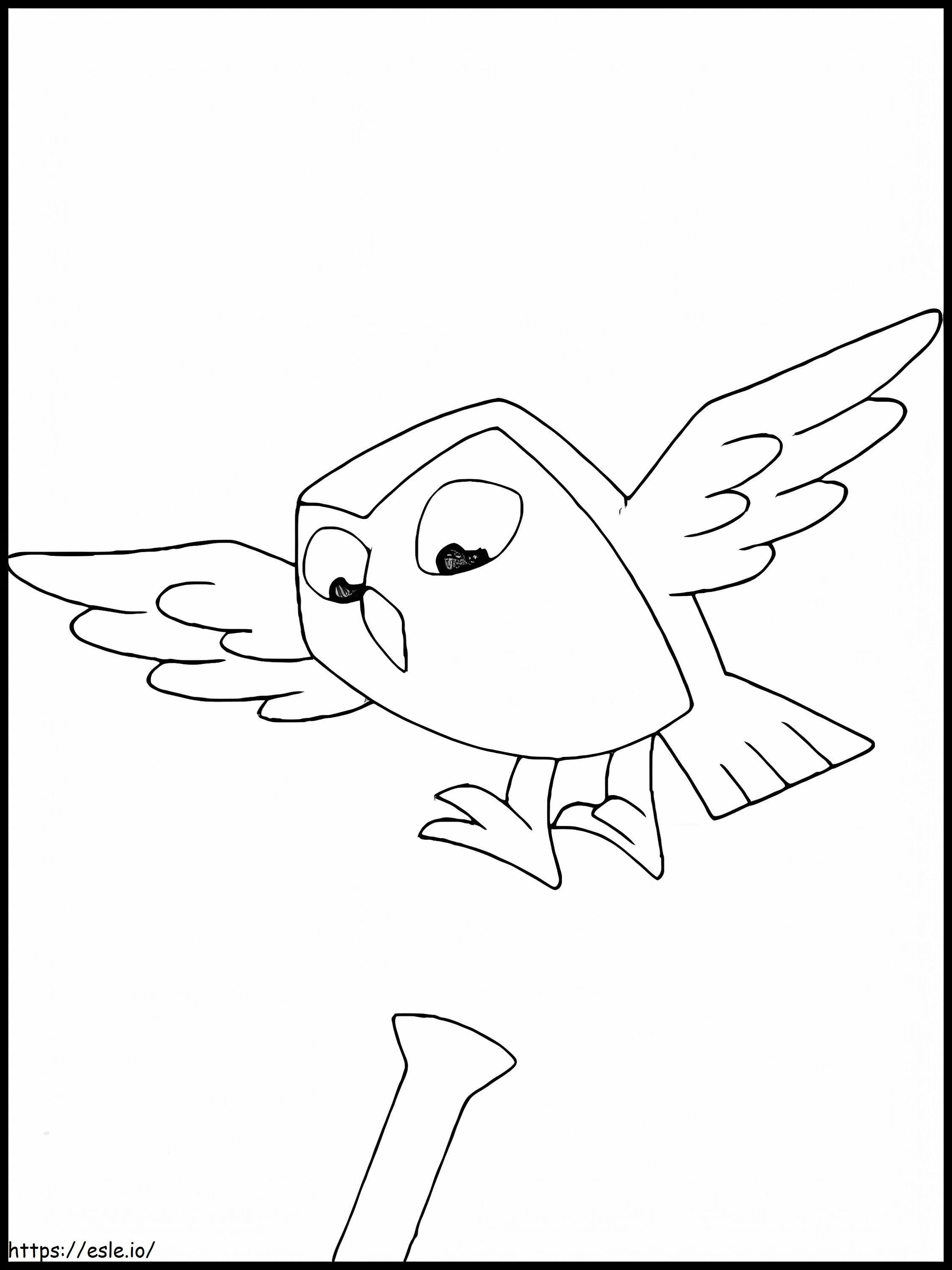 Owlbert volante da colorare