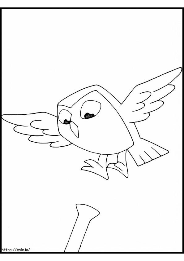Coloriage Owlbert volant à imprimer dessin