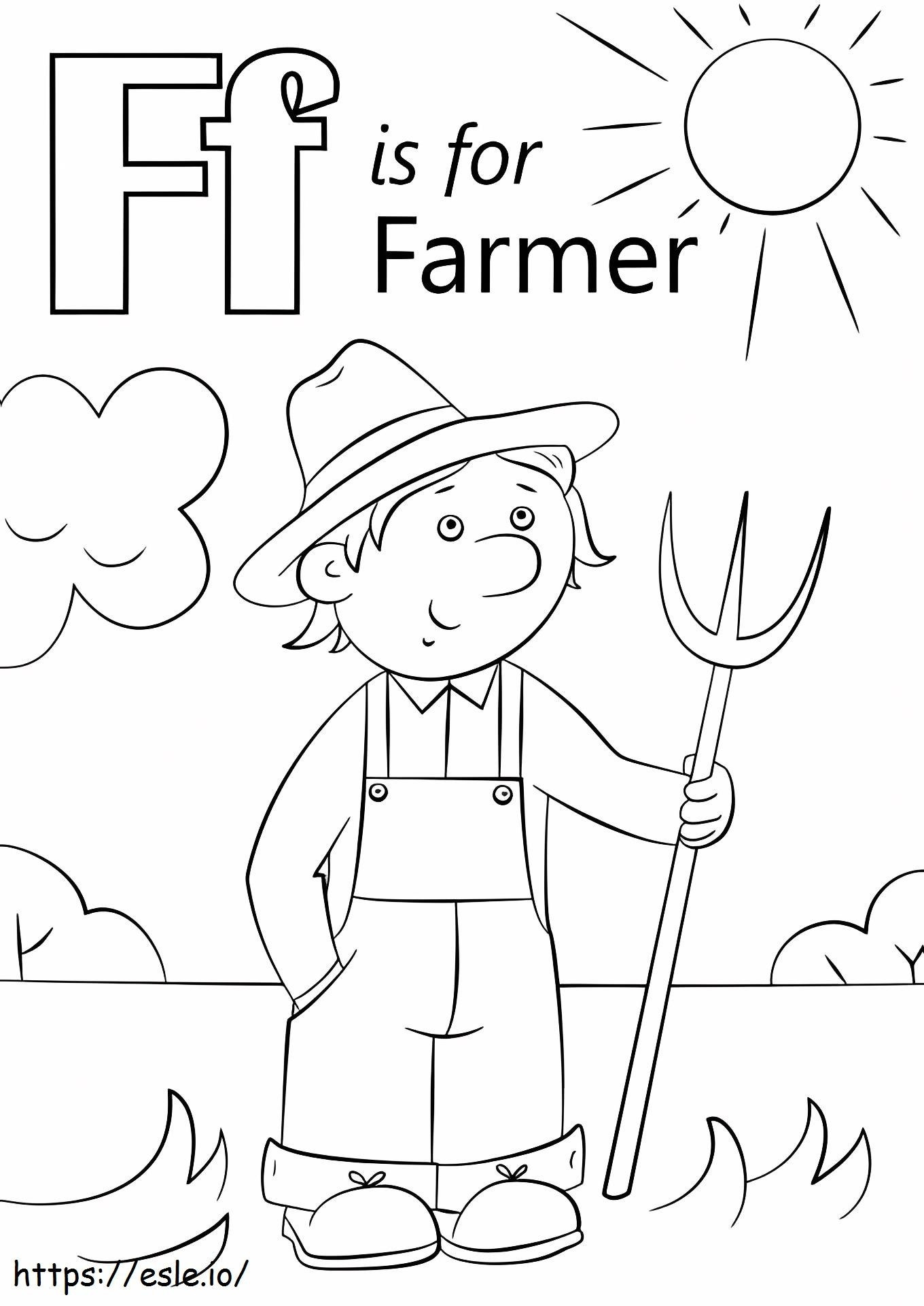 1526207945 F-kirjain on tarkoitettu Farmera4:lle värityskuva