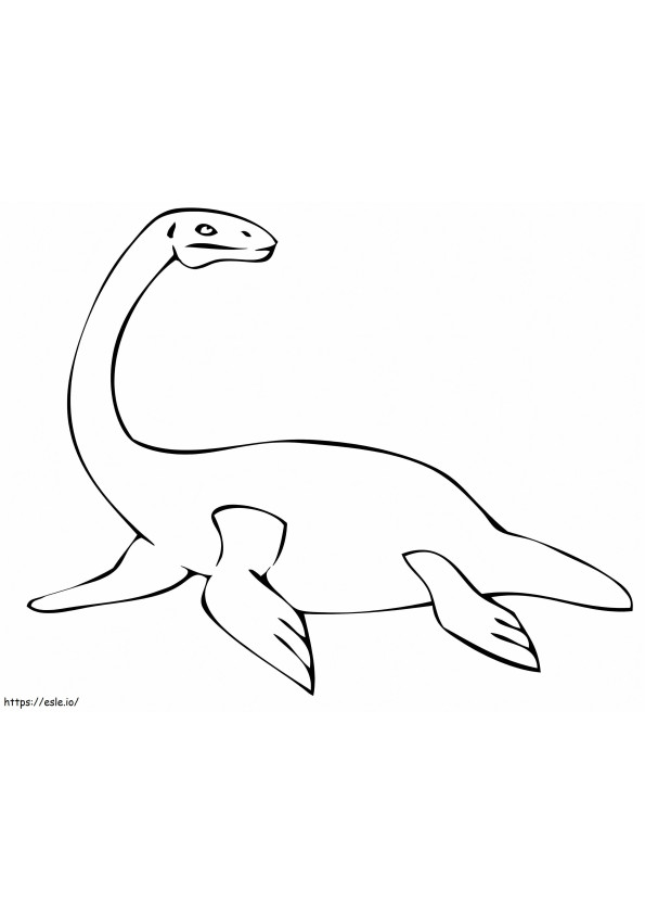 Egyszerű plesiosaurus kifestő