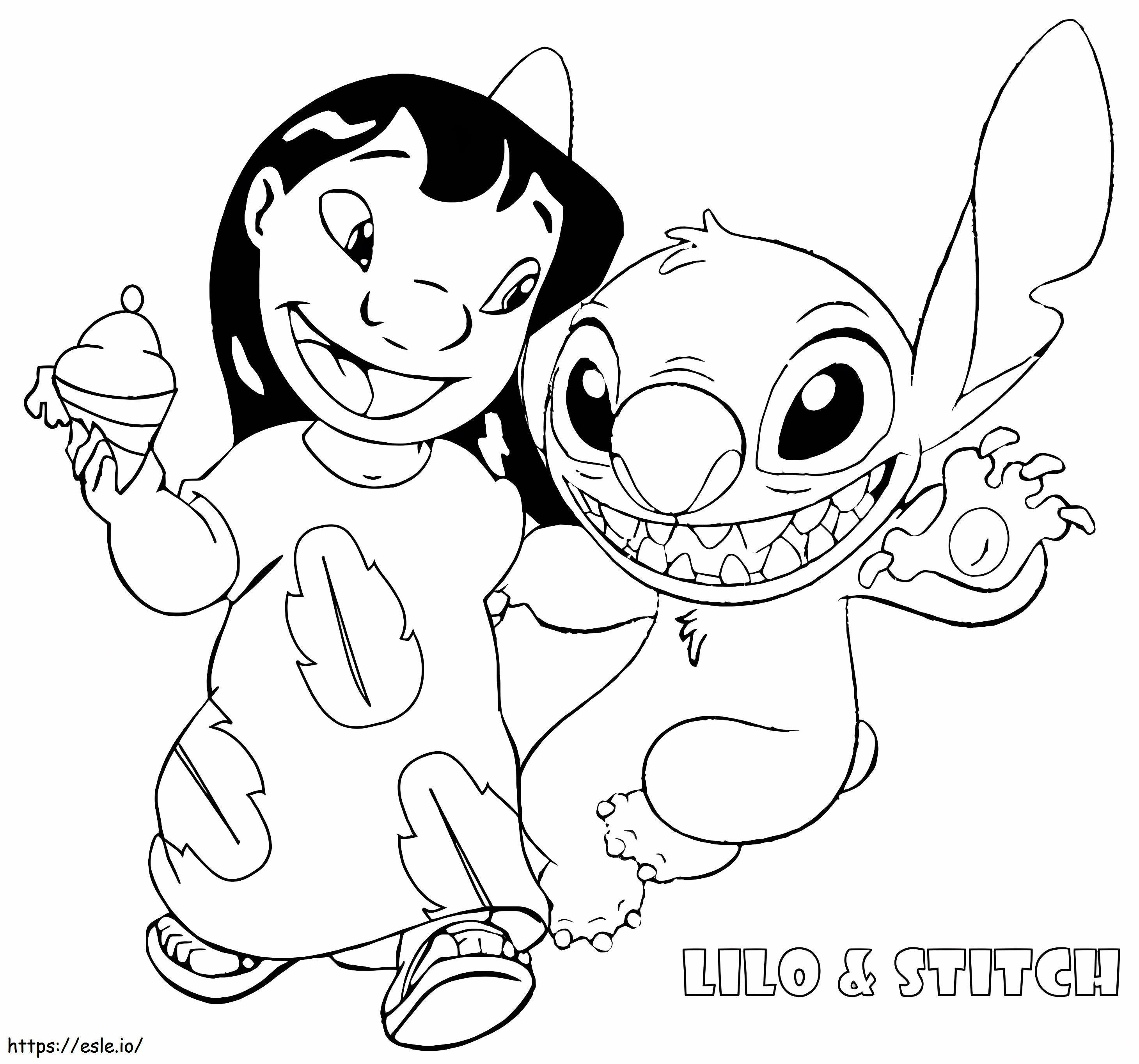 Lilo e Stitch 9 para colorir