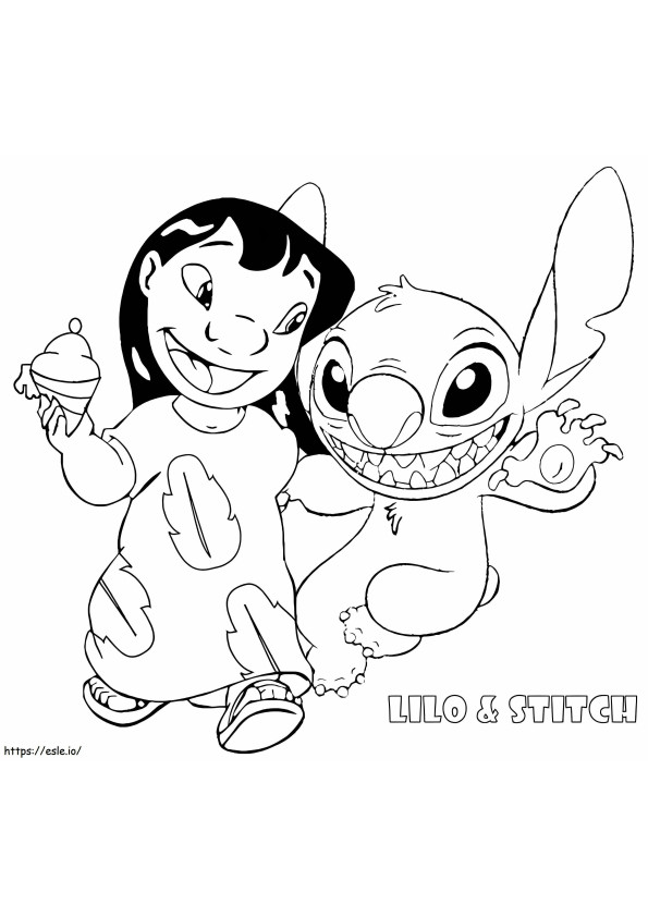 Lilo e Stitch 9 para colorir