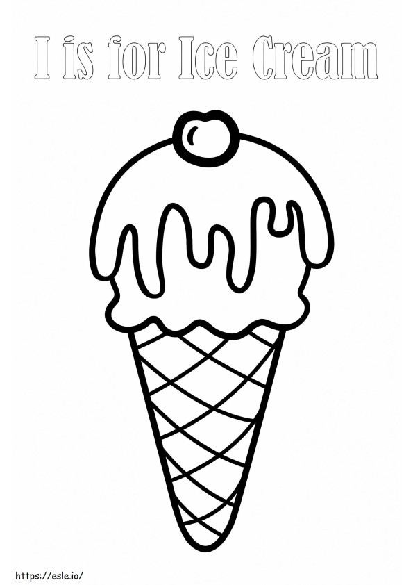 Eu sou para sorvete para colorir