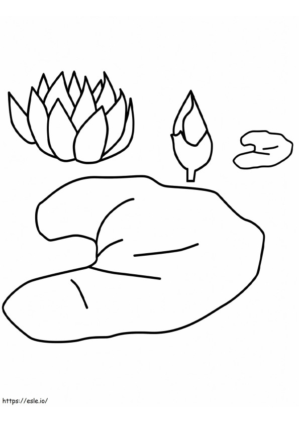 Water Lily Flower 5 coloring page