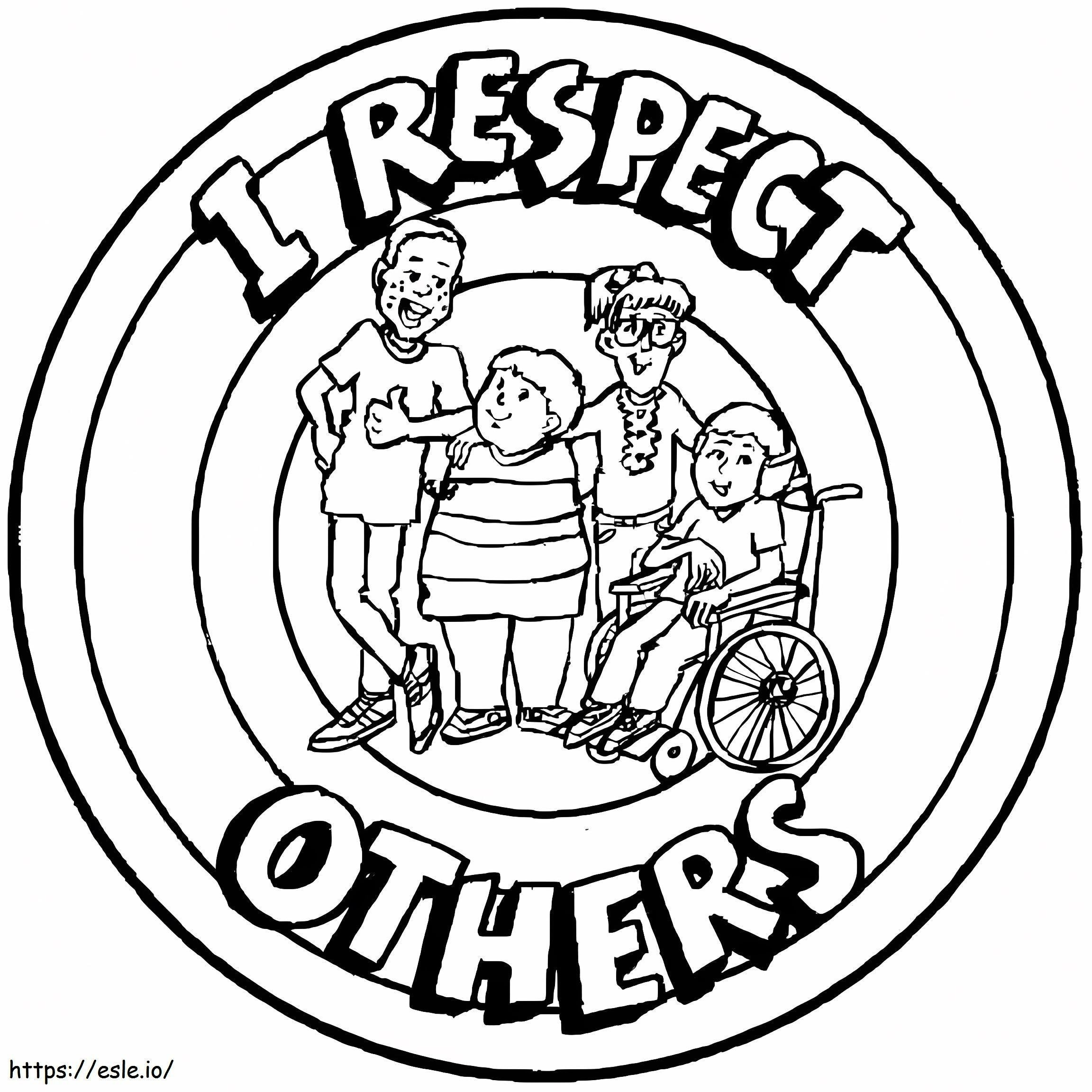 I Respect Others coloring page