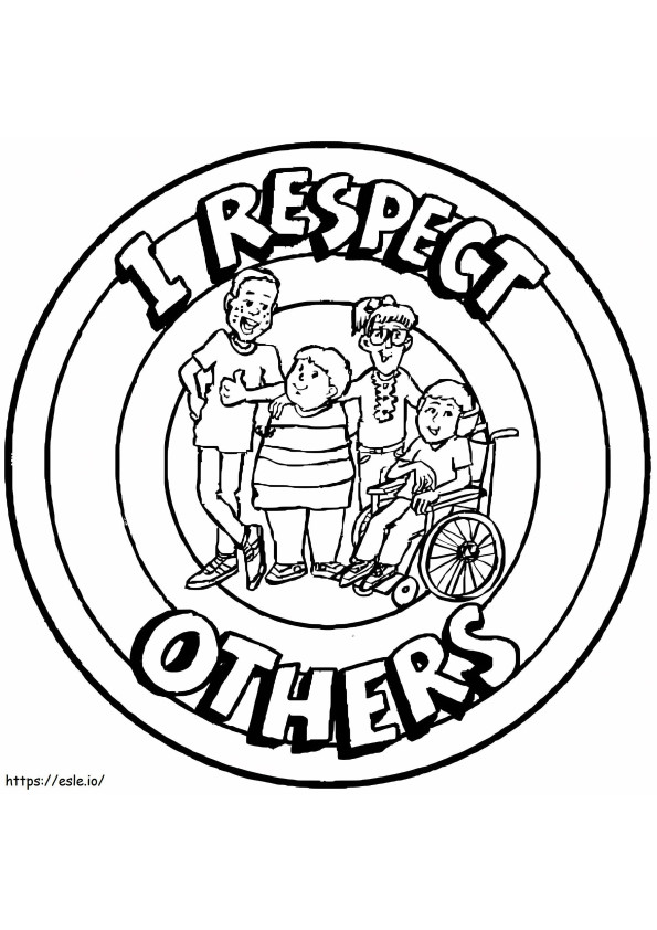 I Respect Others coloring page