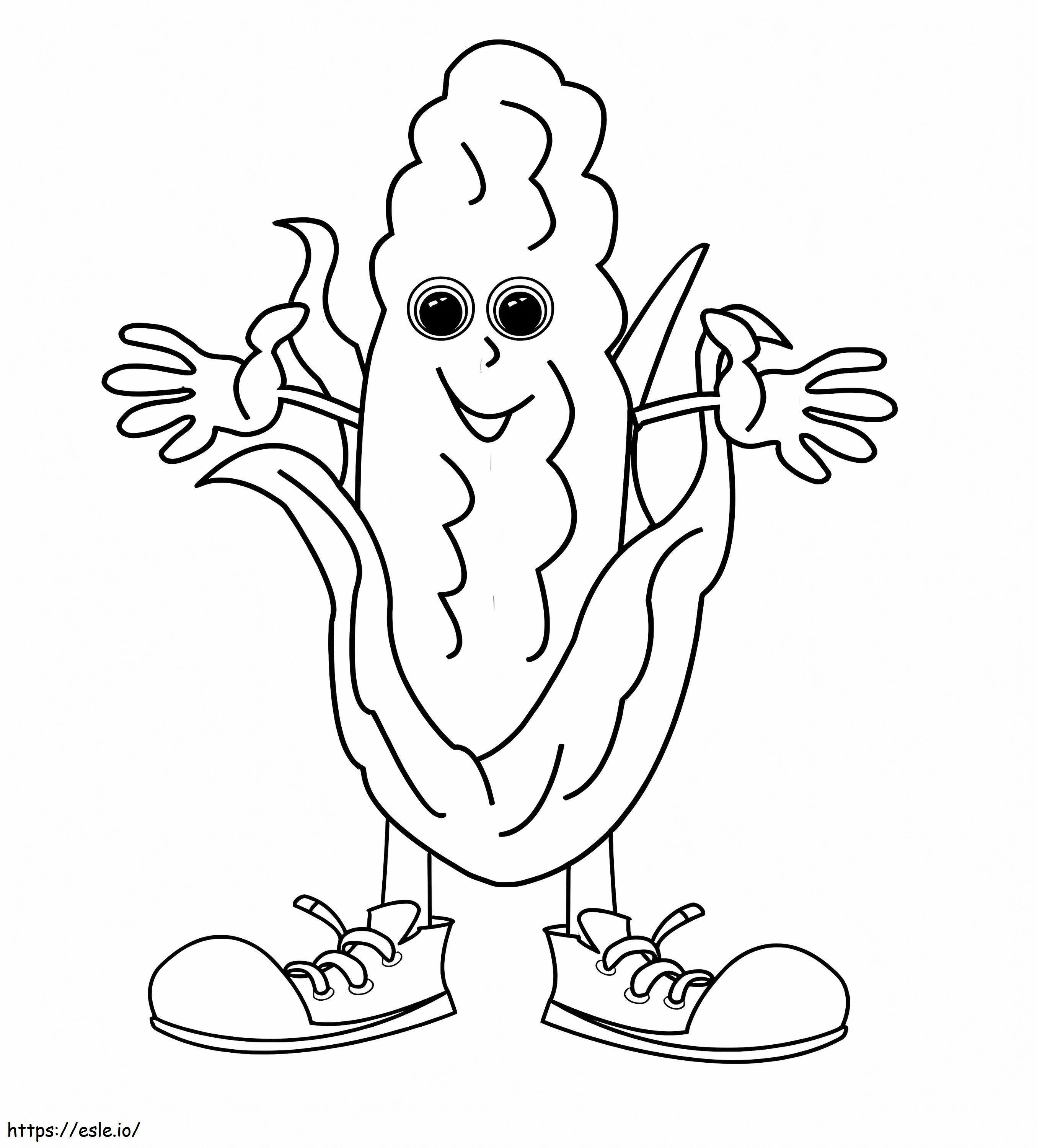 Happy Corn coloring page