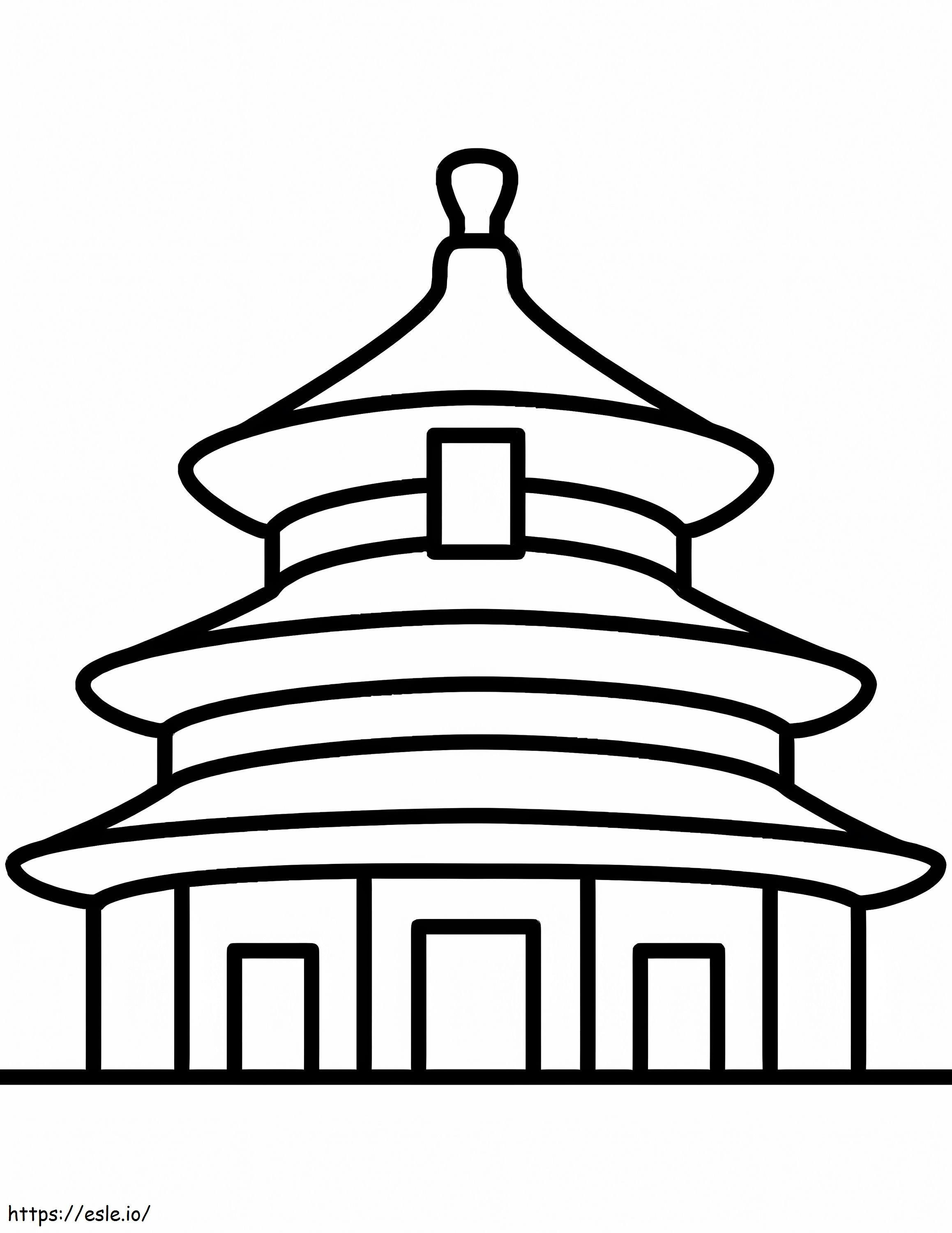 Templo del Cielo en Beijing para colorear