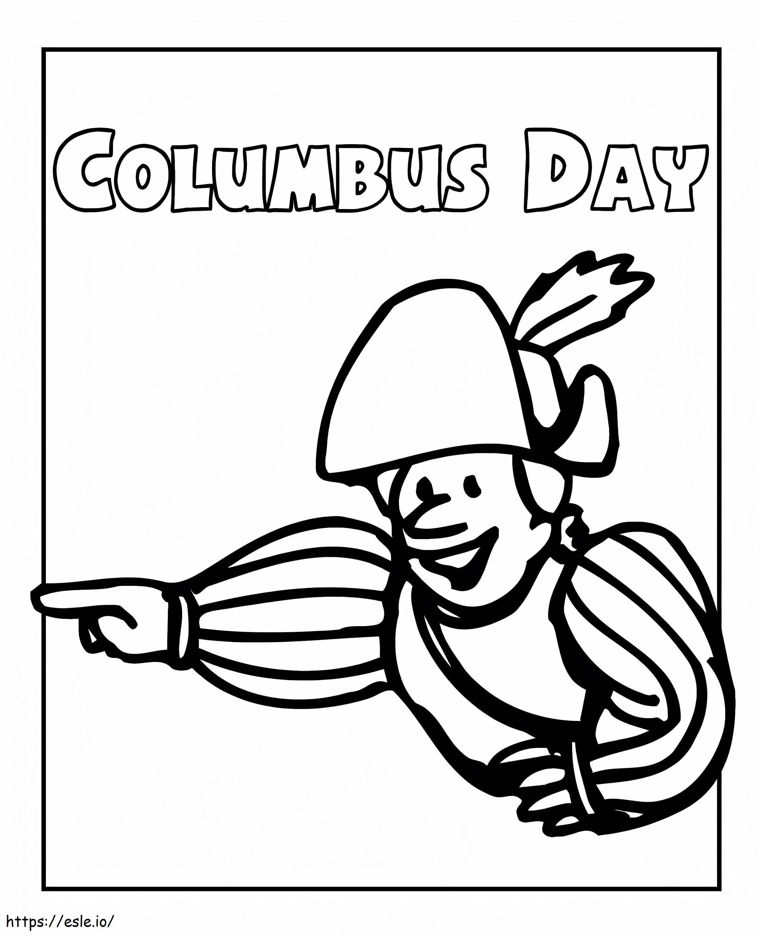 Dzień Kolumba 9 kolorowanka