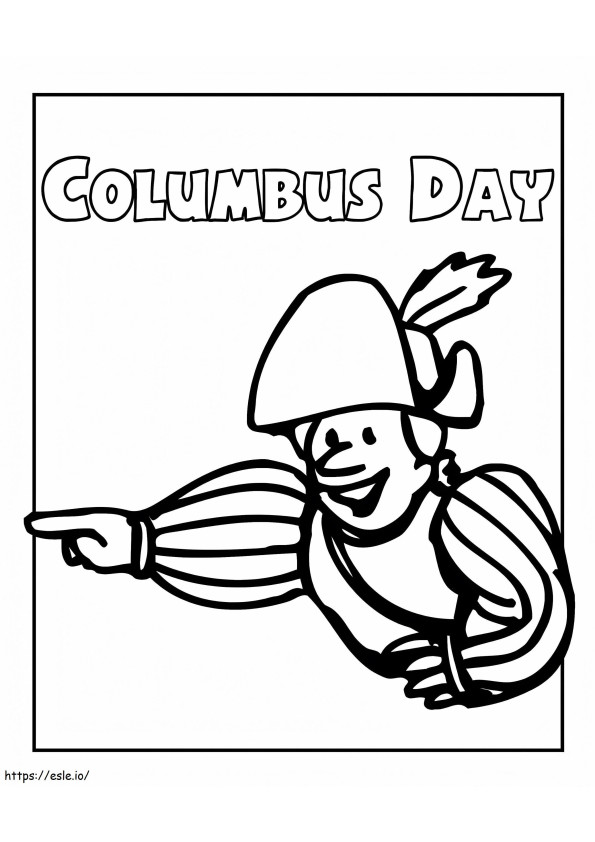 Dia de Colombo 9 para colorir