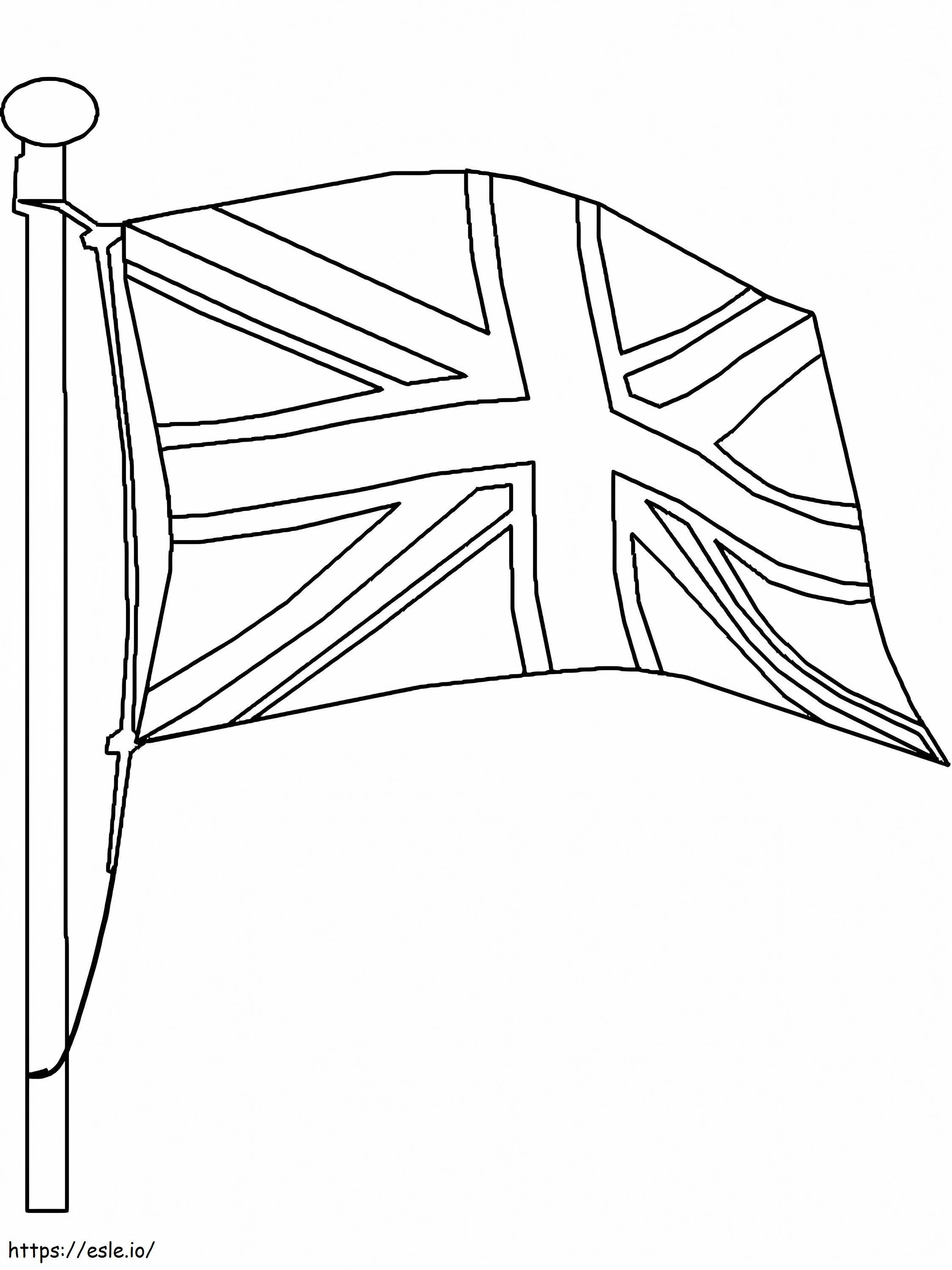 Coloriage Drapeau du Royaume-Uni à imprimer dessin