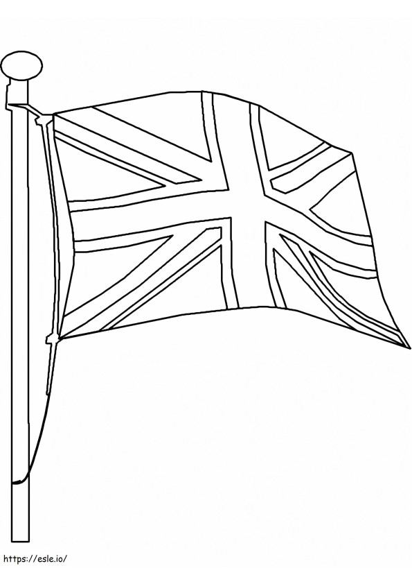 Coloriage Drapeau du Royaume-Uni à imprimer dessin