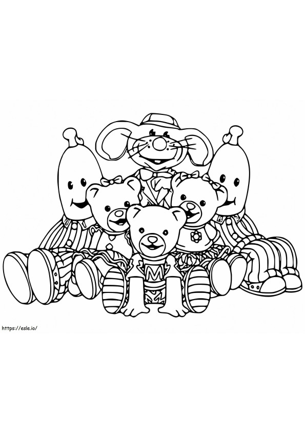 Bananas In Pyjamas And Friends coloring page