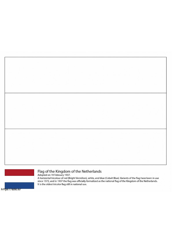 Hollandia zászlaja kifestő