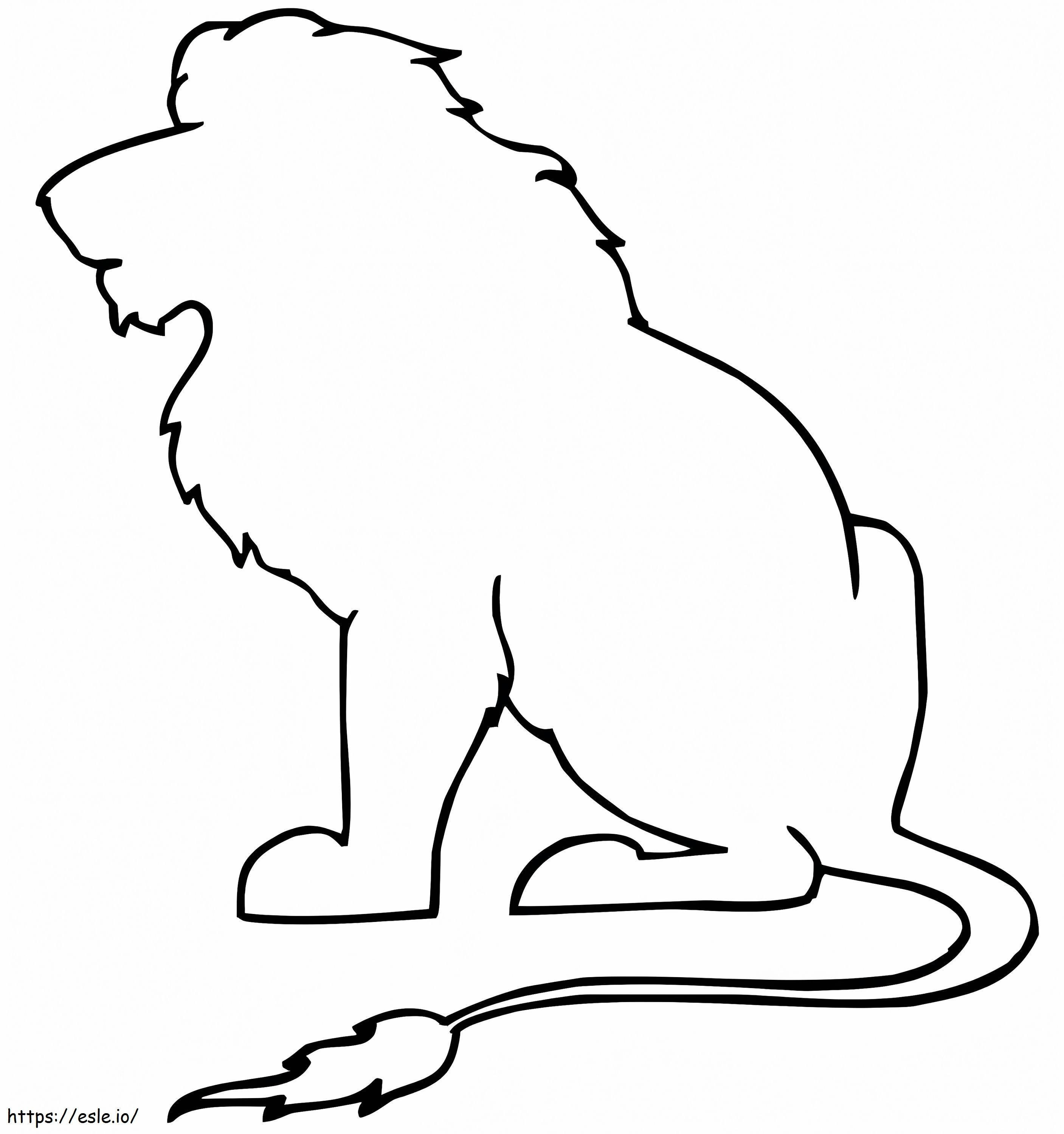 Outline Lion coloring page