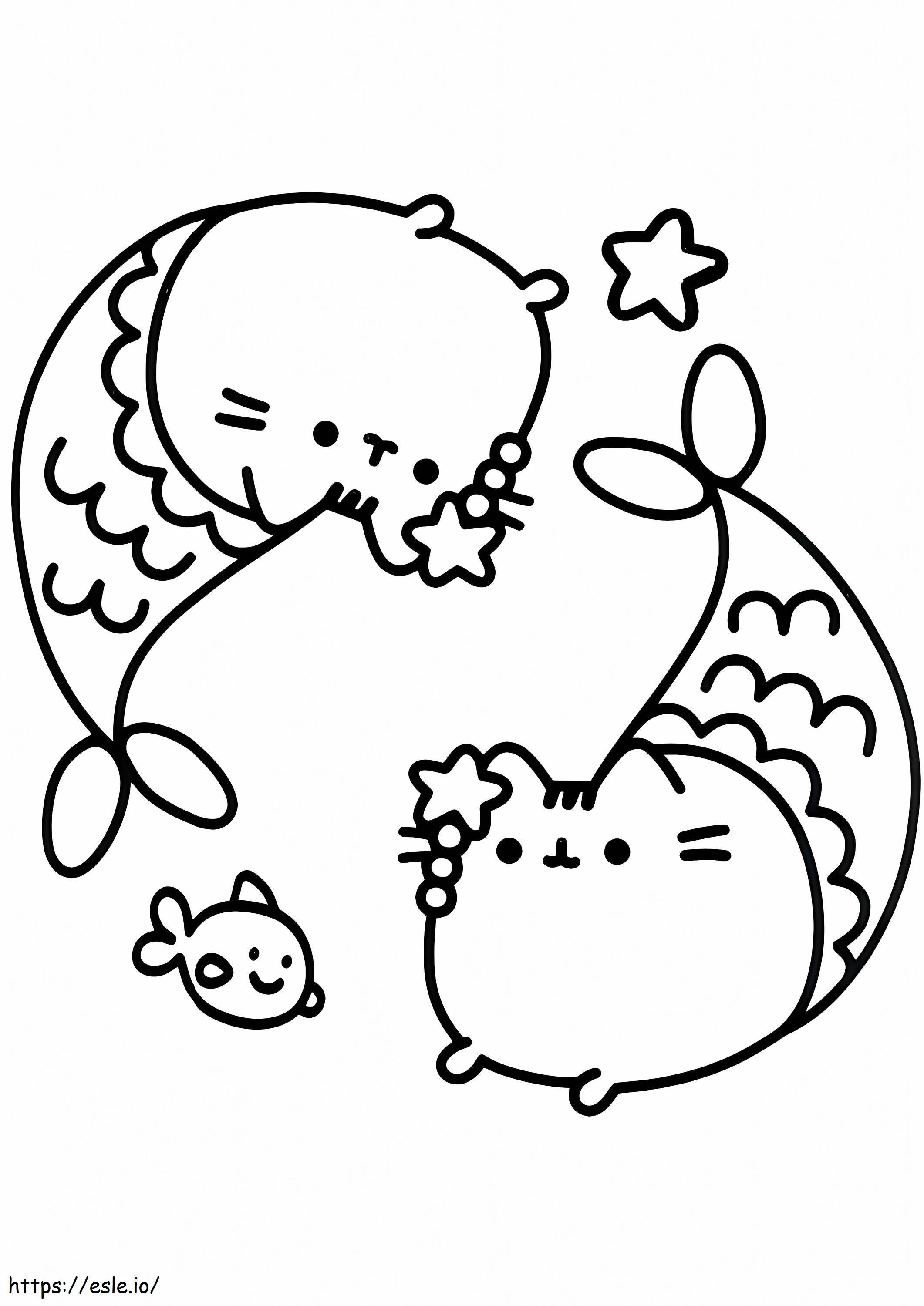 Adorable Pusheen 2 coloring page