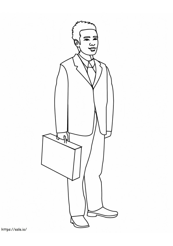 Basic Businessman coloring page