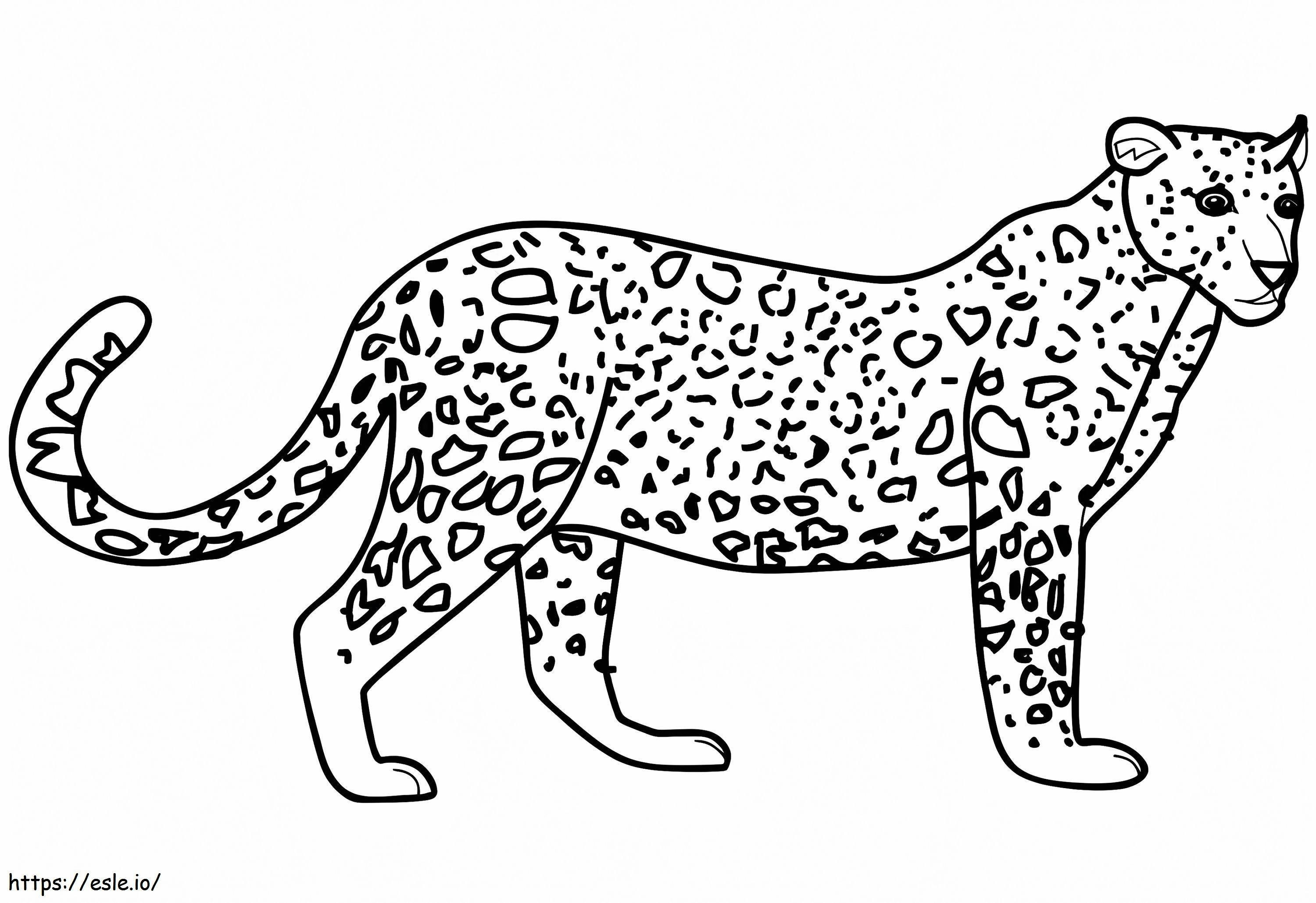 Leopard Standing coloring page