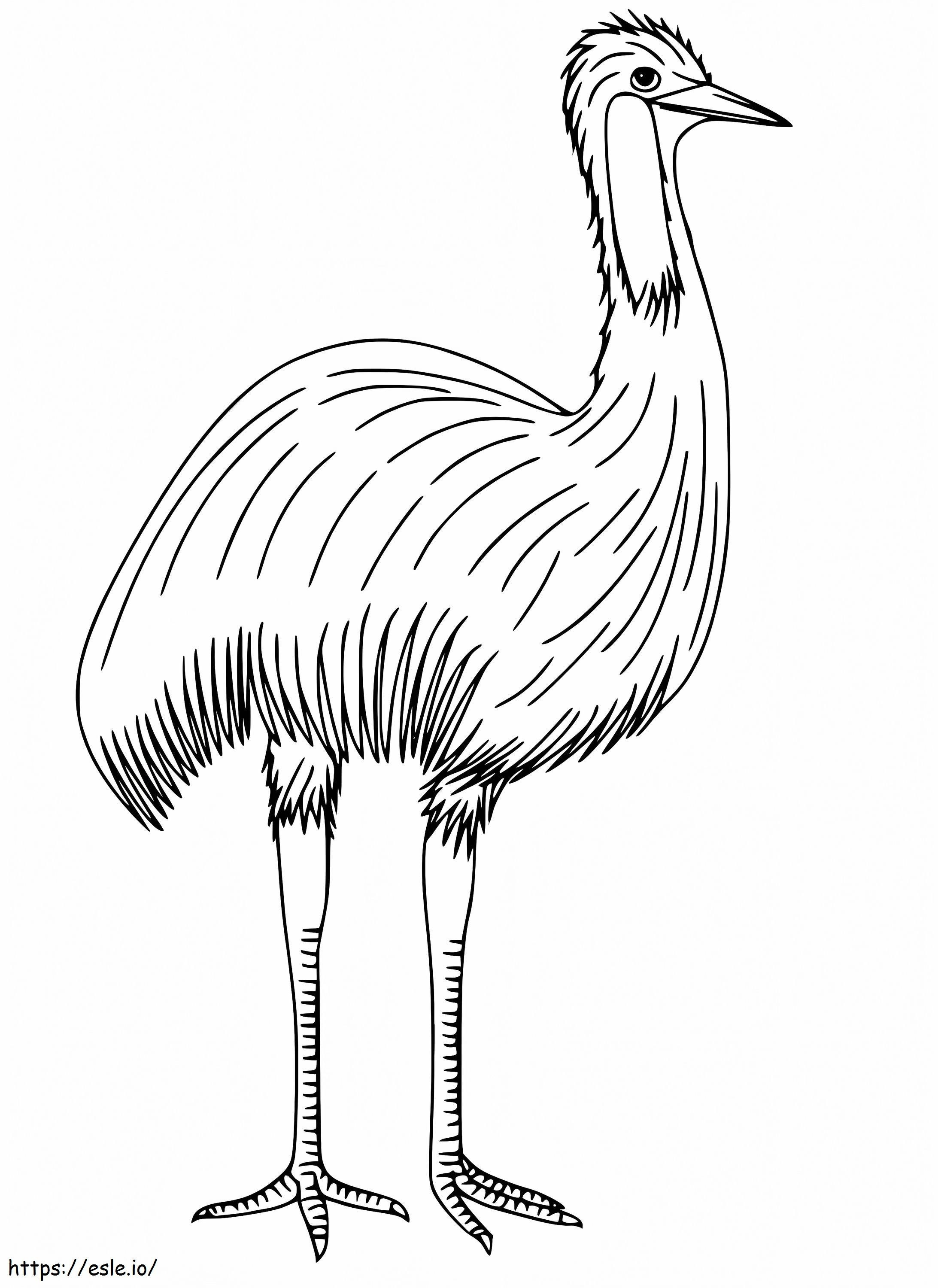 Emu 4 coloring page