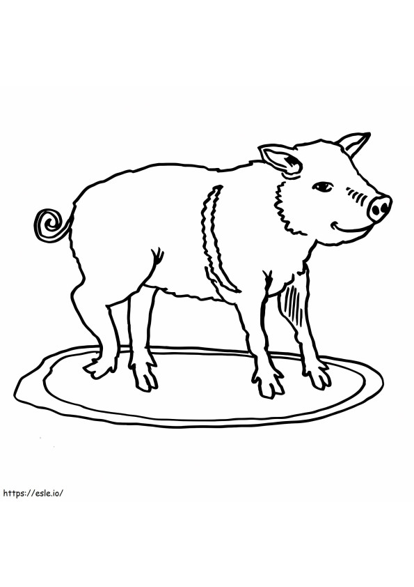 Coloriage Cochon affamé à imprimer dessin