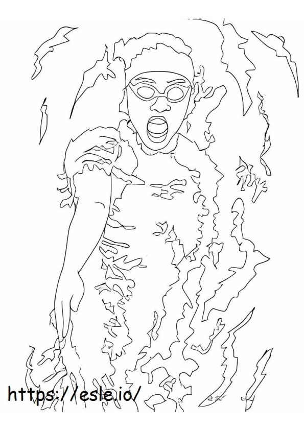 Backstroke Swimming Sport coloring page