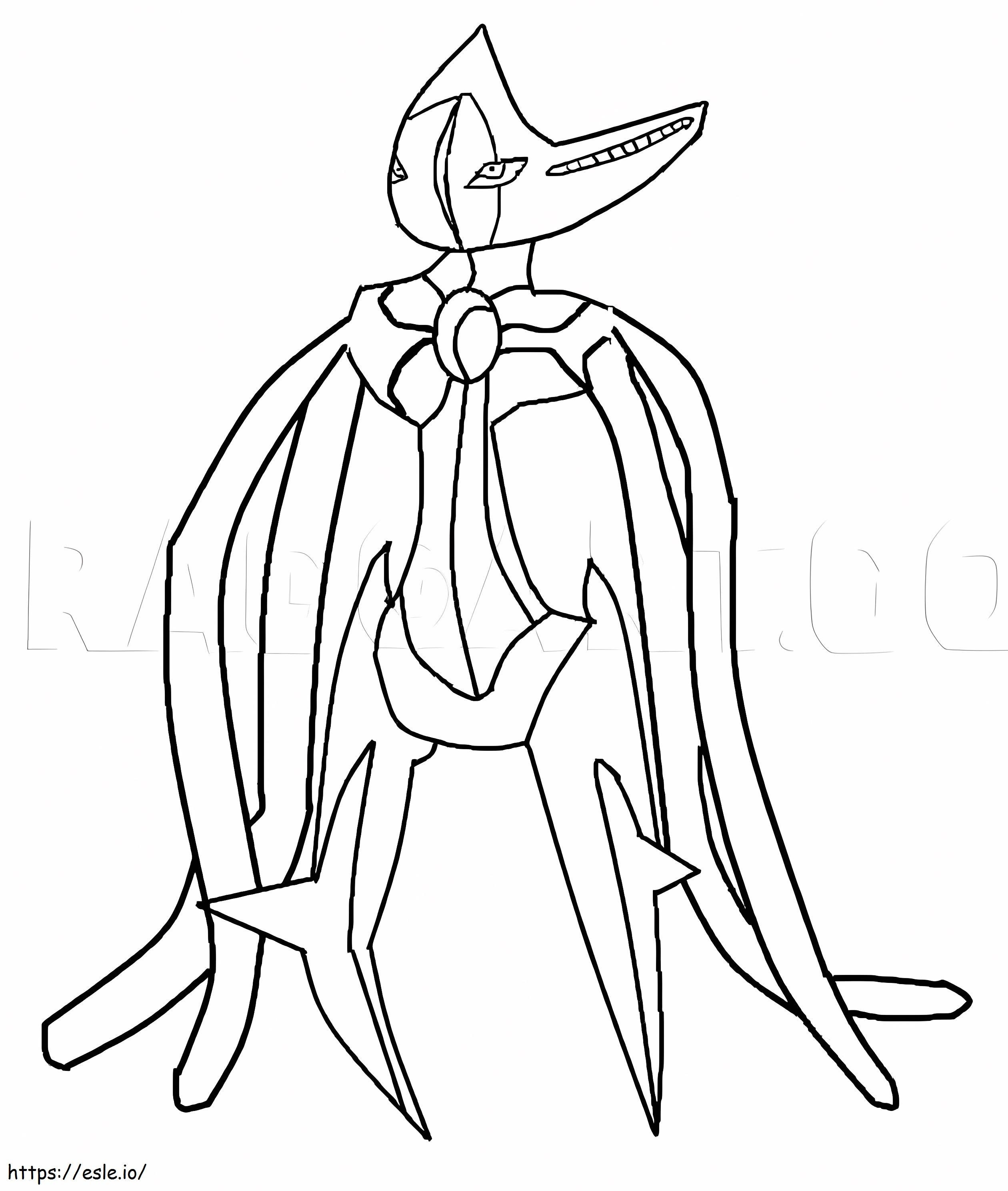 Pokemon Deoxys In Attack Form coloring page