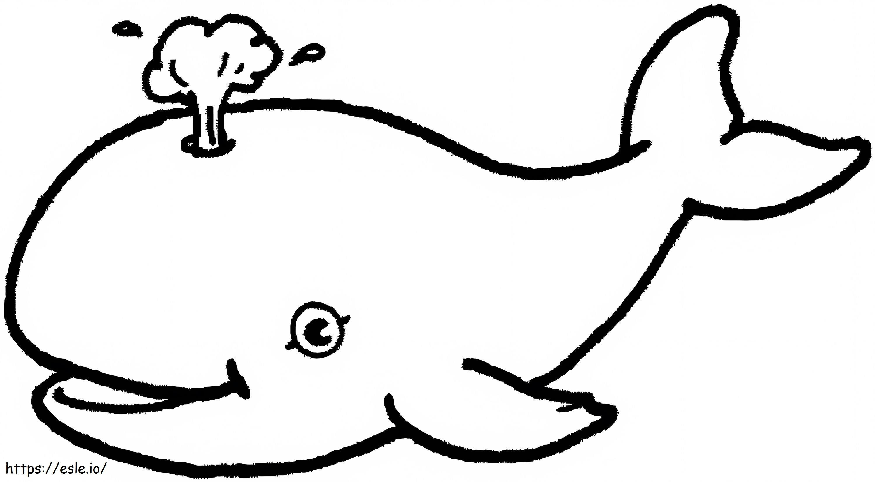 Delfiinien piirustus värityskuva