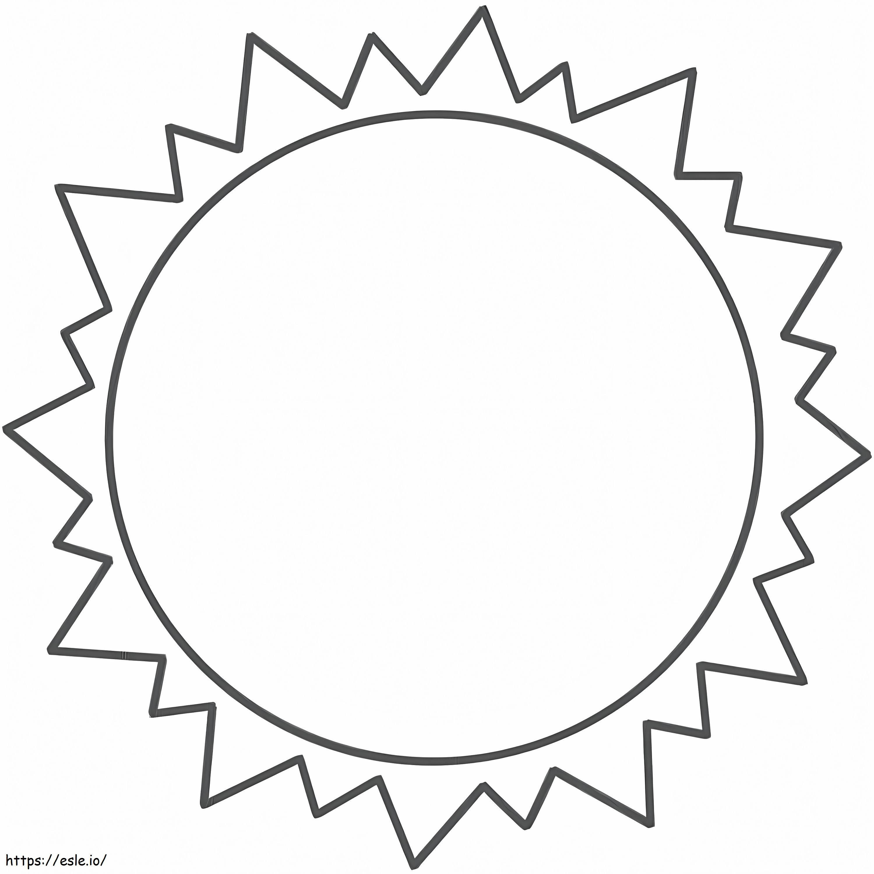 Very Simple Sun coloring page