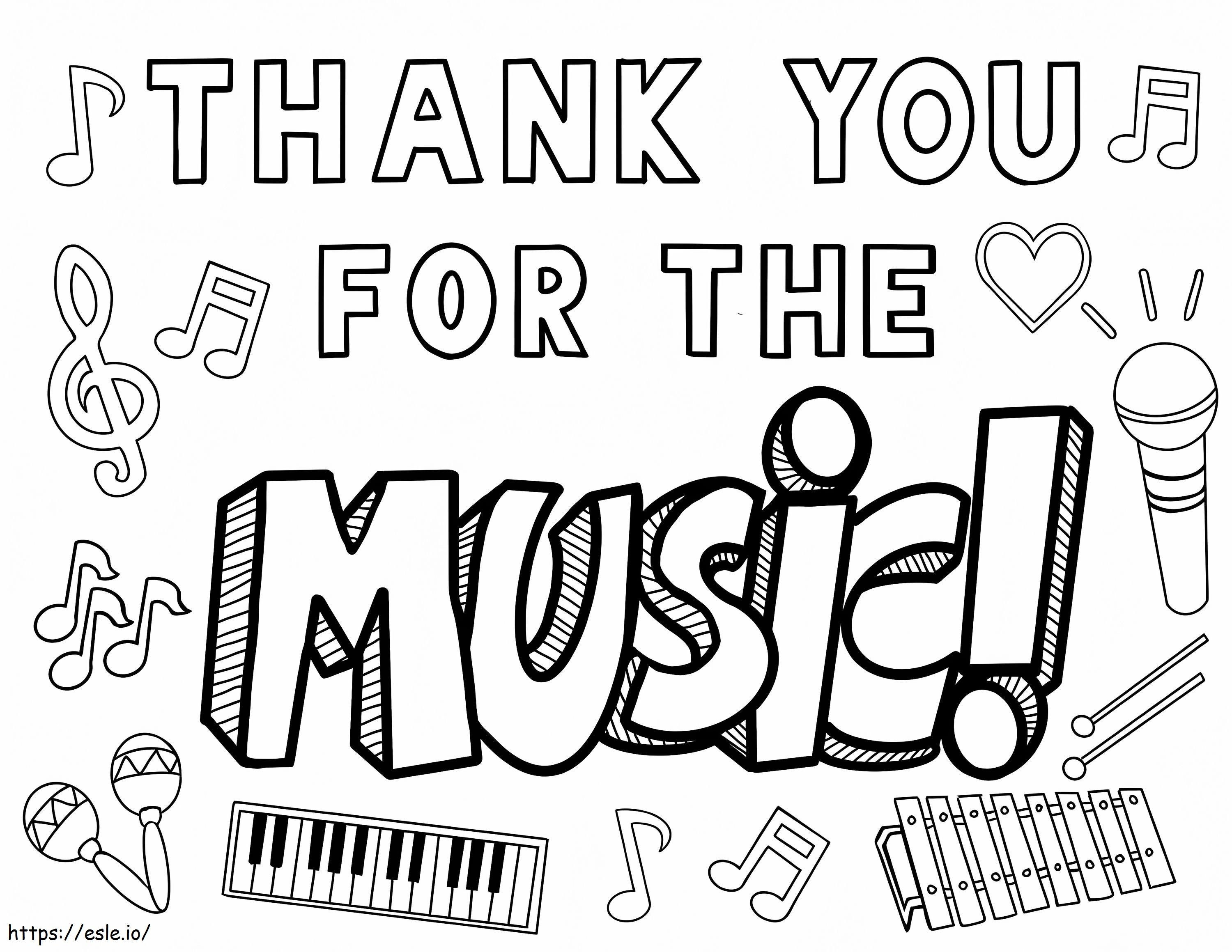 Thanks For The Music coloring page