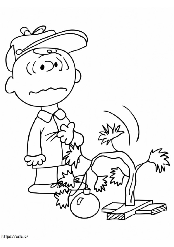 Sad Charlie Brown coloring page