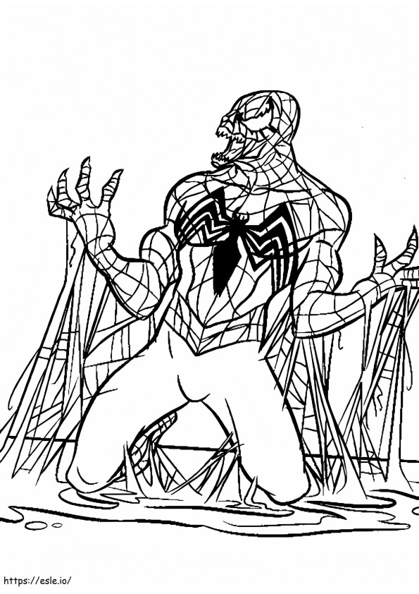 Spiderman Venom 1 de colorat