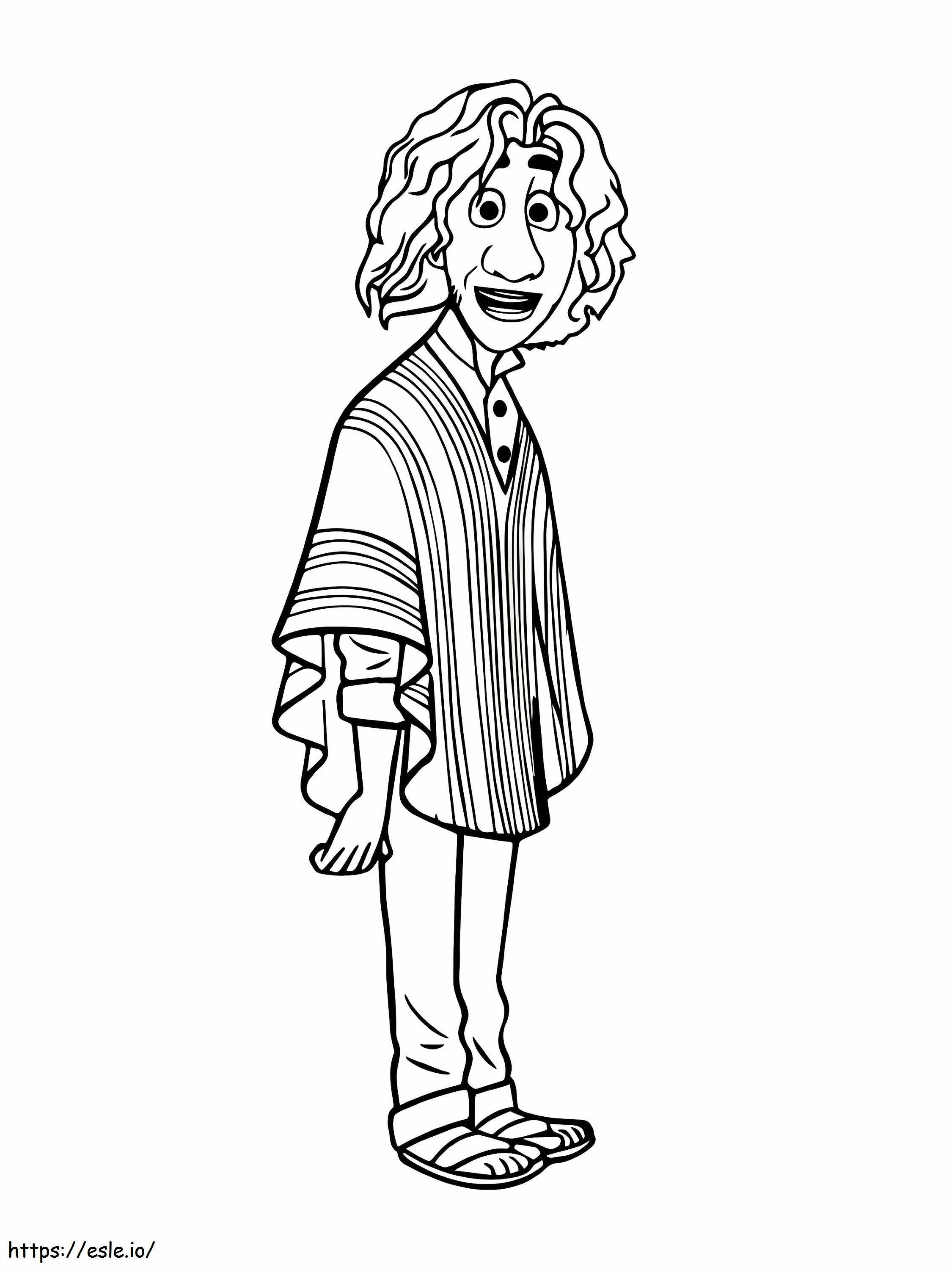 Smiling Bruno Madrigal coloring page