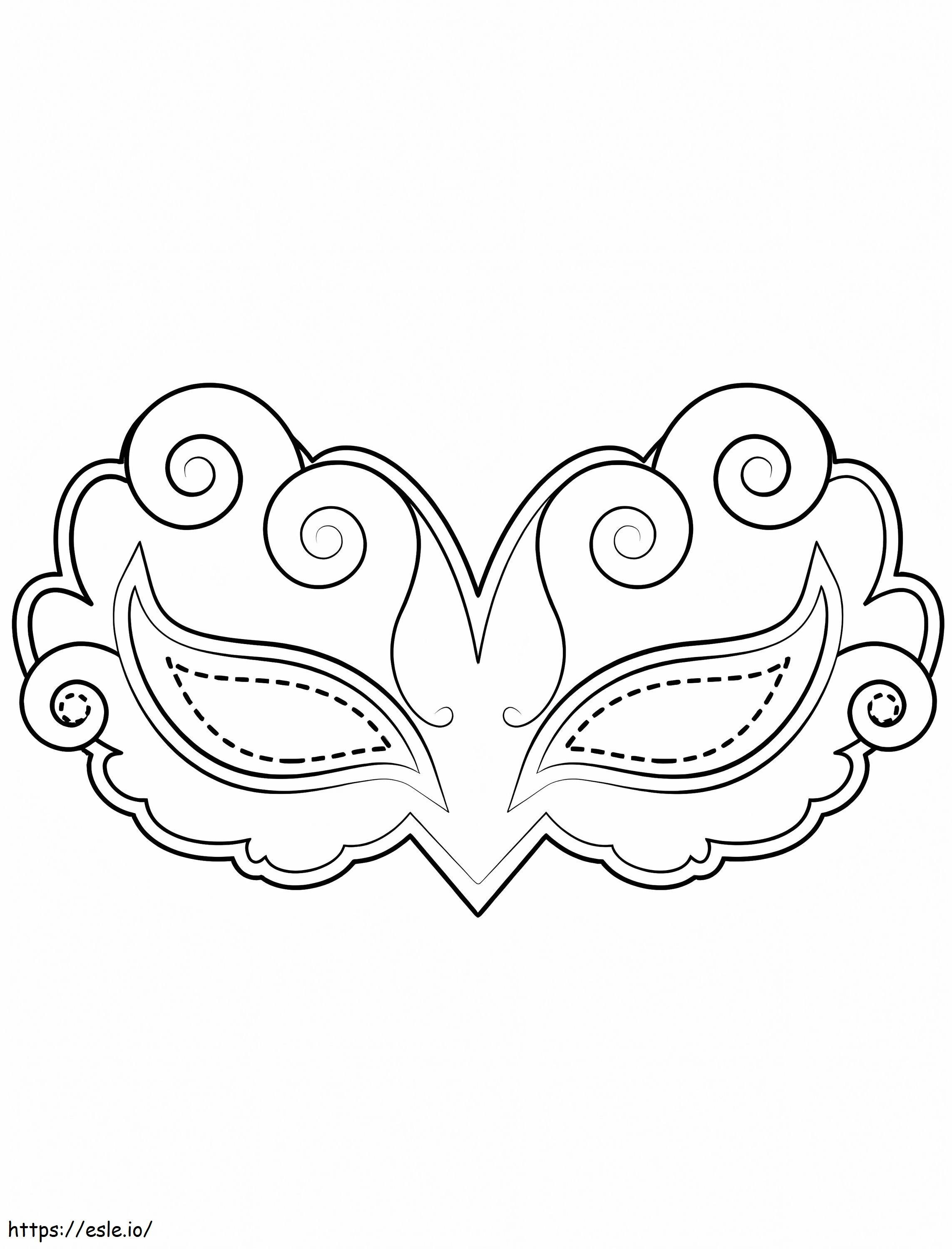 Erzsébet-kori maszk Mardi Gras kifestő
