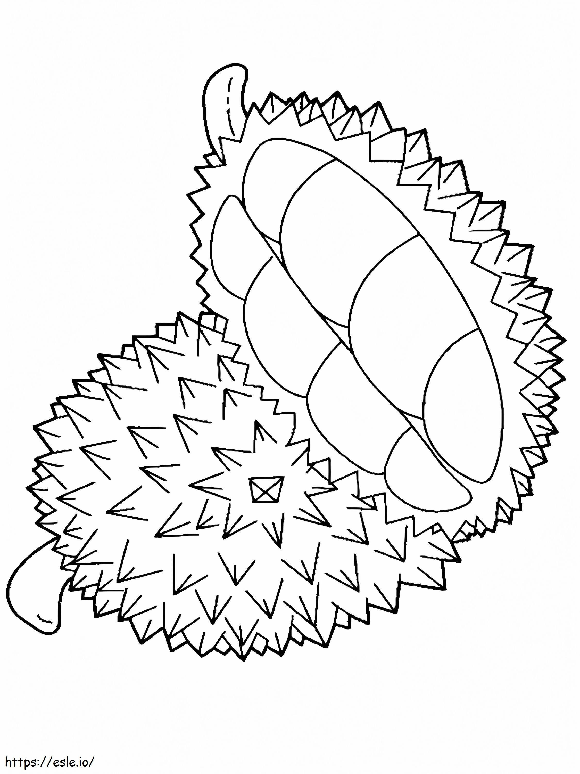 Basic: Ein Durian und ein halber Durian ausmalbilder