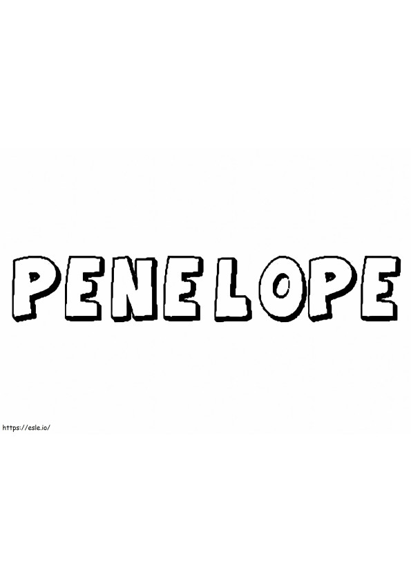 Coloriage Pénélope 2 à imprimer dessin