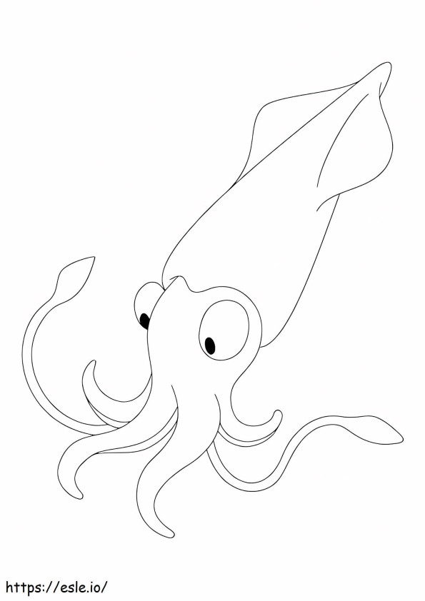Sweet Squid coloring page