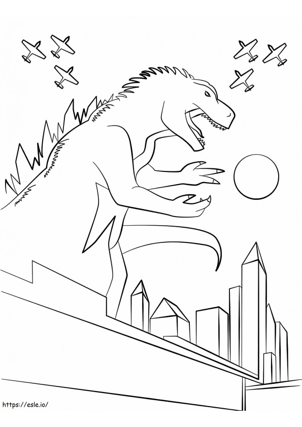 Perfect Godzilla coloring page