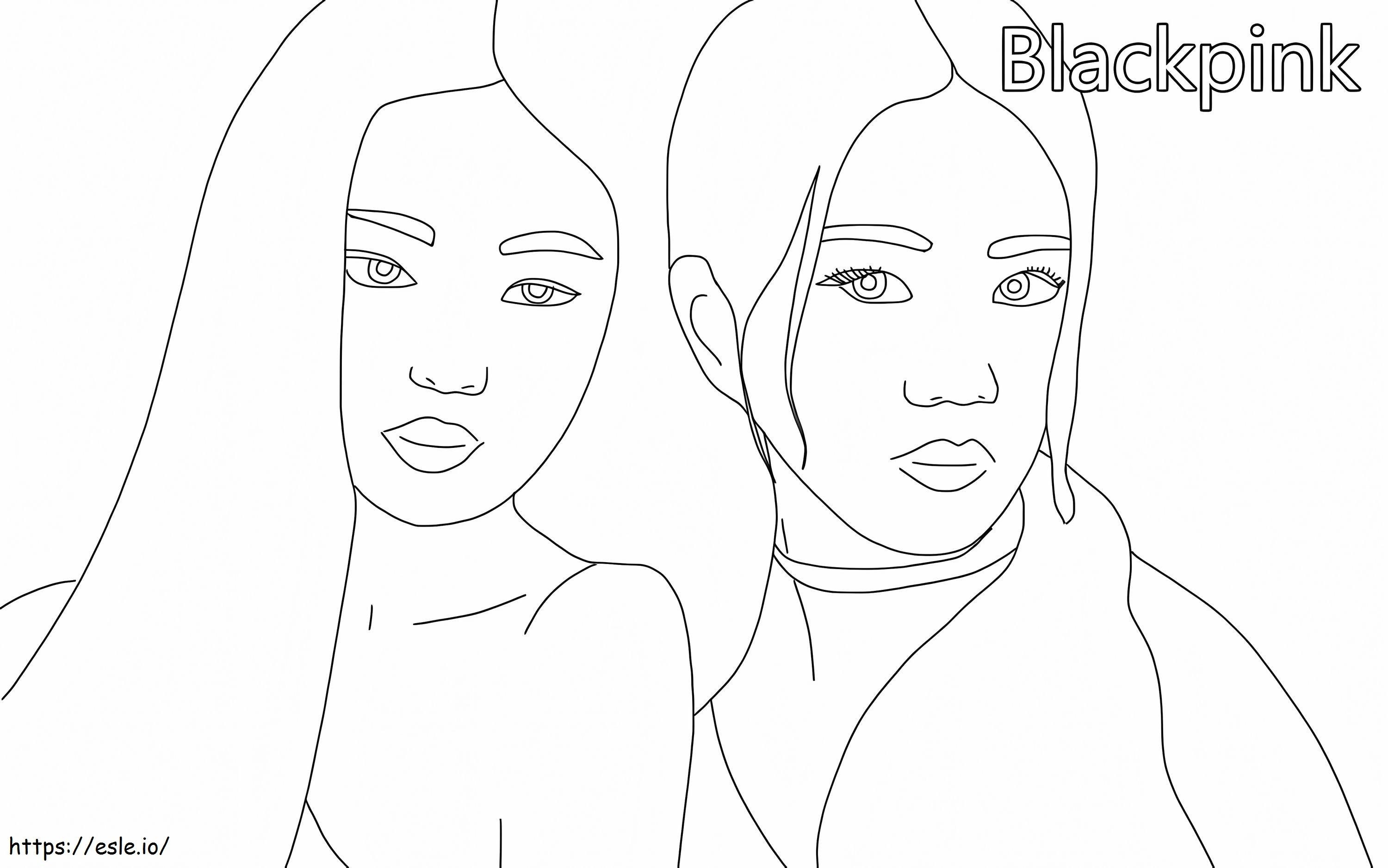 Jennie și Jisoo Blackpink de colorat