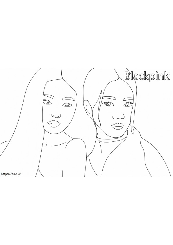 Jennie en Jisoo Blackpink kleurplaat