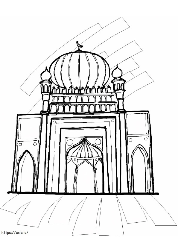 Mosque 2 coloring page
