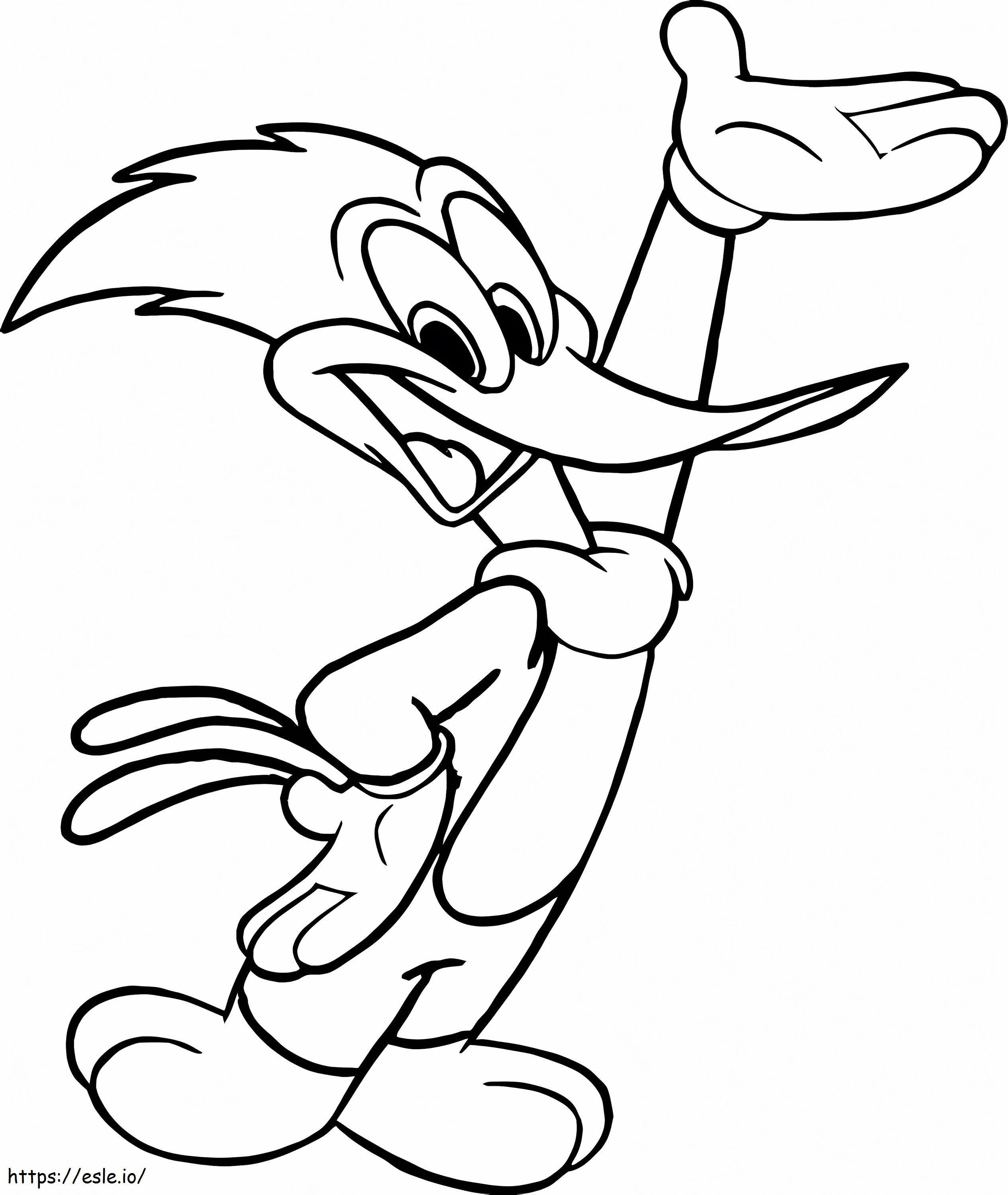 Normal Woody Woodpecker coloring page
