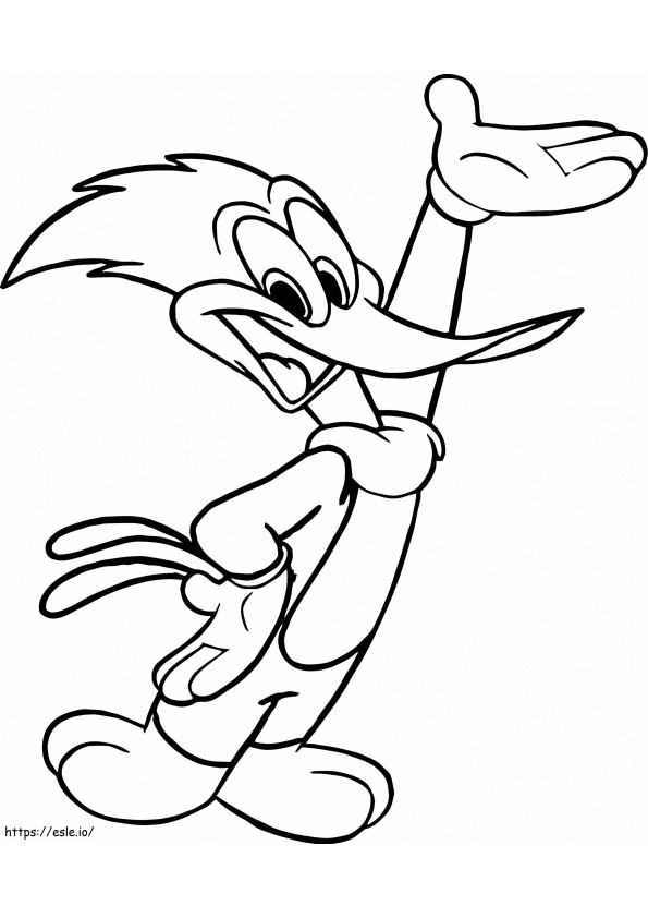 Normal Woody Woodpecker coloring page