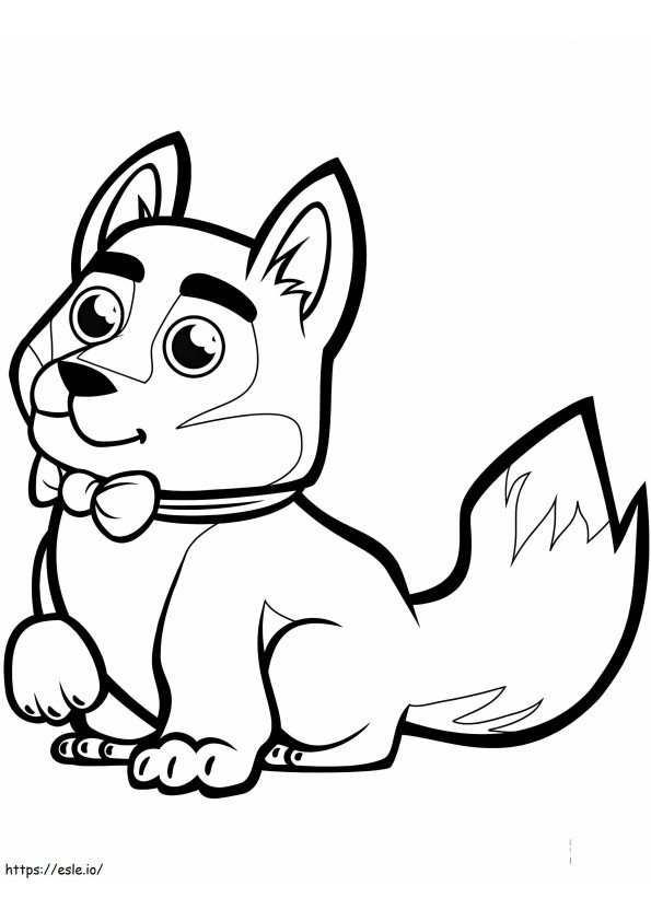 Cute Baby Husky coloring page